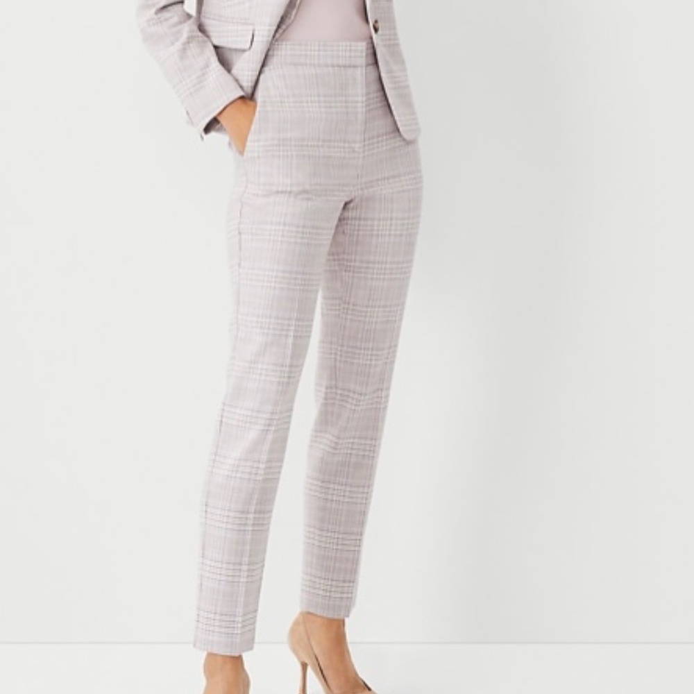 Ann Taylor Petites High rise Ankle Plaid Pants Size 6P
